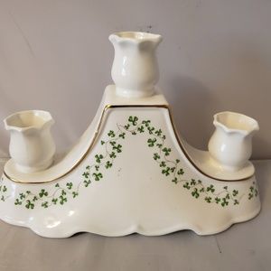 Royal Tara Fine Bone China Shamrock Candelabra